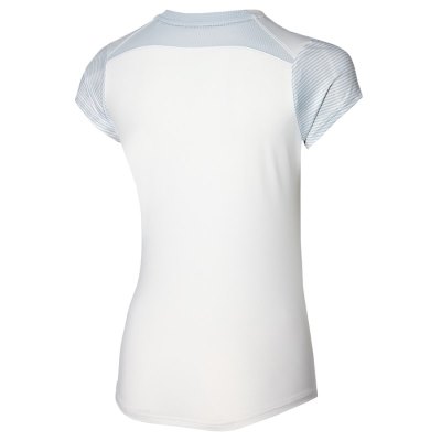 Camisa Mizuno Charge Printed Tee Mujer - Blancos - Chile M217UFNPMD